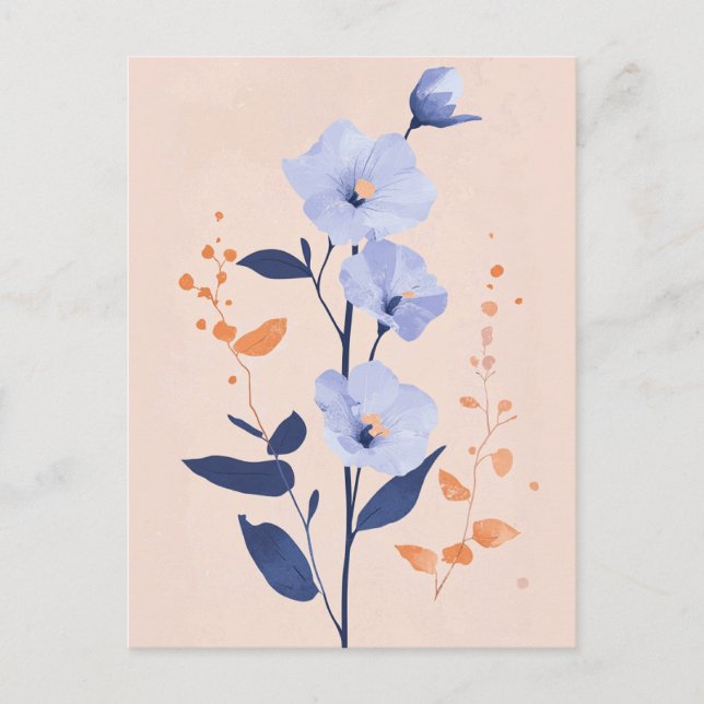 Pastel Flora in Stillness #091 Postcard (Front)