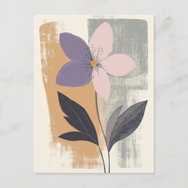 Pastel Flora in Stillness #092 Postcard (Front)