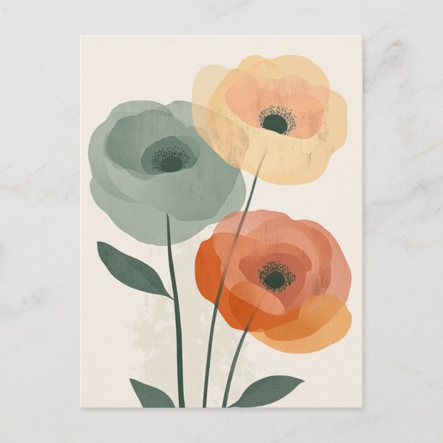 Pastel Flora in Stillness #096 Postcard (Front)