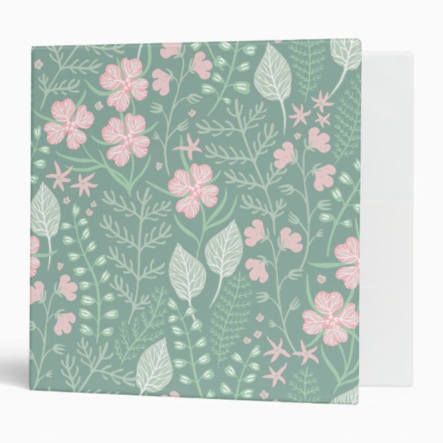 Pastel Floral  3 Ring Binder (Front/Inside)