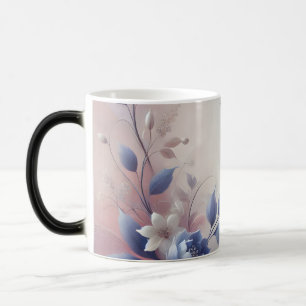 Pastel Floral Abstract Wall Clock Color Morph Mug