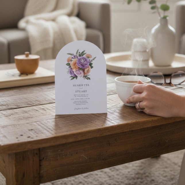 Pastel Floral Arch all in one  Wedding Invitation (Creator Uploaded)