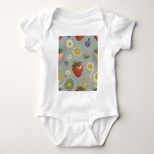 Pastel Floral  Berry Delight Baby Bodysuit