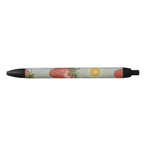 Pastel Floral  Berry Delight Black Ink Pen