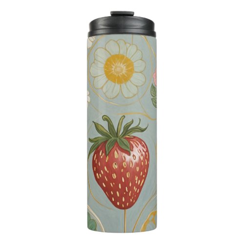 Pastel Floral  Berry Delight Thermal Tumbler