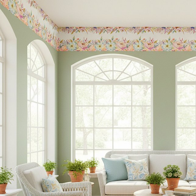 Pastel floral border prints wallpaper  (Creator Uploaded)