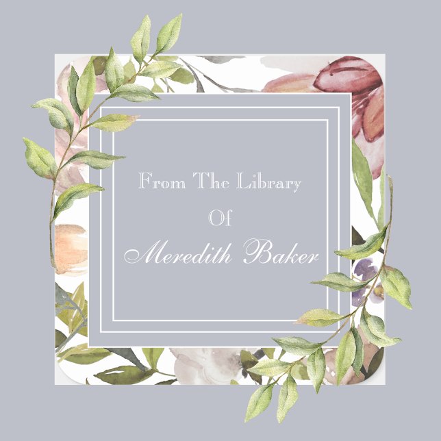 Pastel Floral Botanical Bookplate (Creator Uploaded)
