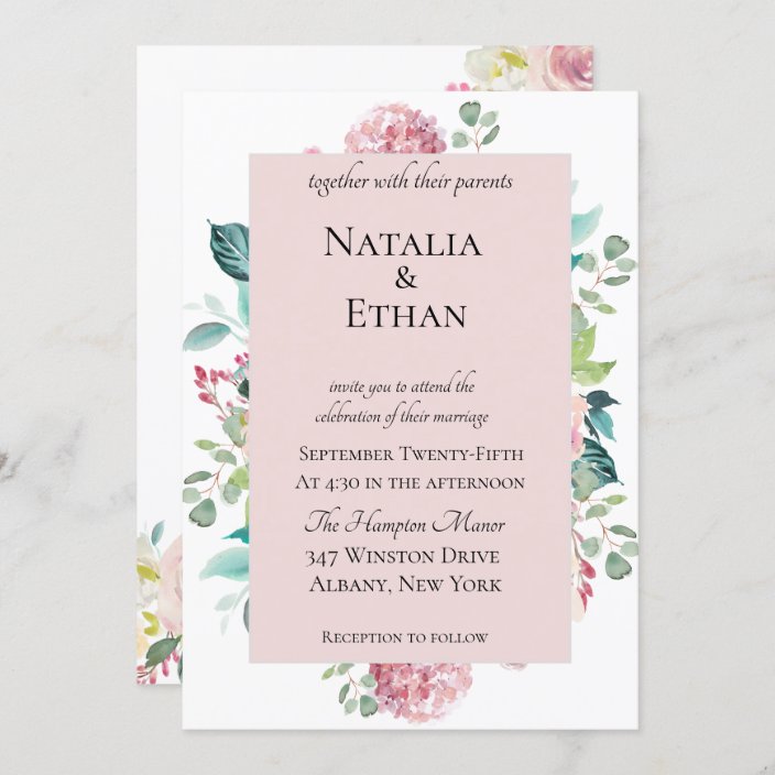 Pastel Floral Bouquet Wedding Invitation | Zazzle.com