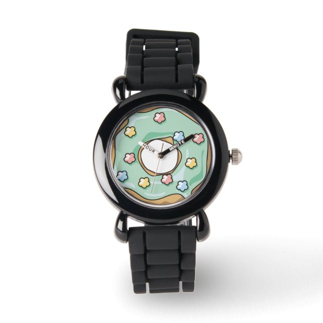 Pastel Floral Donut Watch (Front)