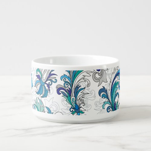 Pastel Floral Doodle Vintage Pattern Bowl