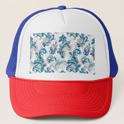Pastel Floral Doodle Vintage Pattern Trucker Hat