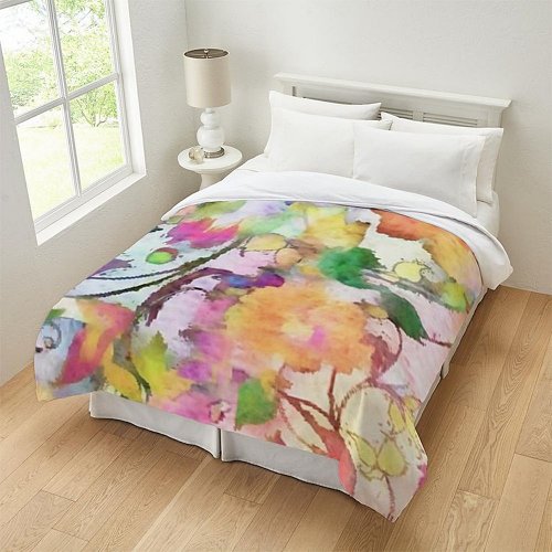 Pastel floral duvet cover