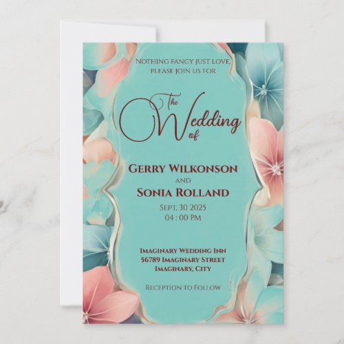 Pastel Floral Elegance Wedding Invitation