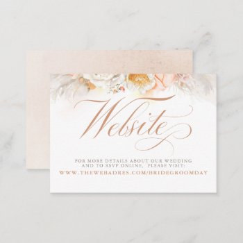 Pastel Floral Exotic Wedding Website Card by lovelywow at Zazzle