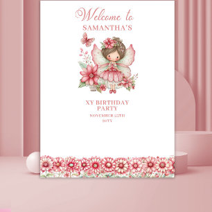 Pastel Floral Fairy Cute 2nd Birthday Backdrop