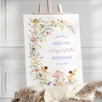 Pastel Floral Fairy First 1st Birthday Welcome