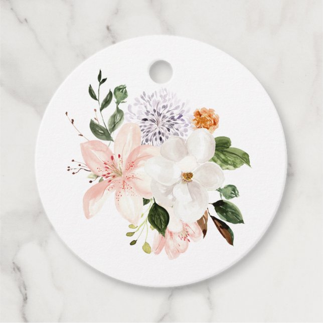 Pastel Floral Favor Tags (Front)