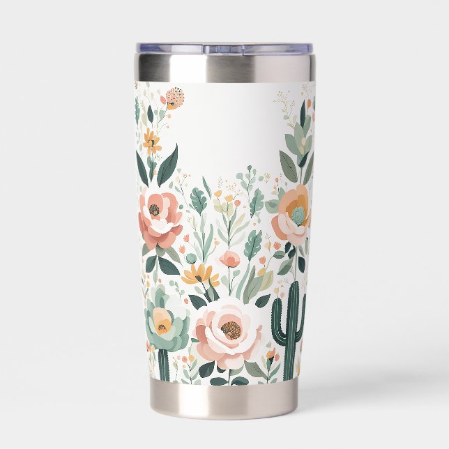 Pastel Floral Fiesta Insulated Tumbler (Back)