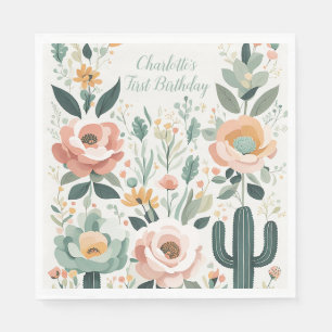 Pastel Floral Fiesta Napkins
