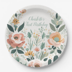 Pastel Floral Fiesta Paper Plates