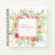 Pink Floral Bordered Scrapbook Paper