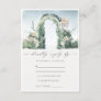 Pastel Floral Garden Arch Botanical Wedding RSVP Enclosure Card