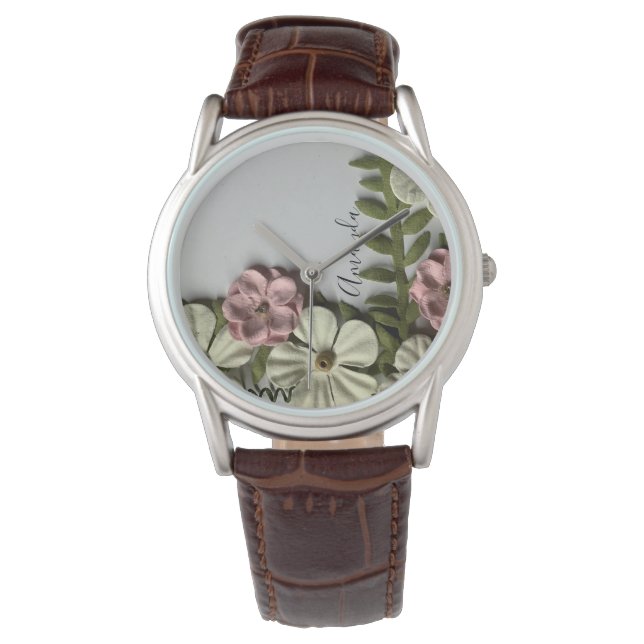 Pastel Floral Garden  Watch (Front)