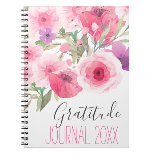 Pastel floral gratitude journal