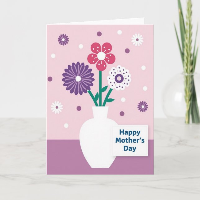 Pastel Floral Greeting Card (Front)