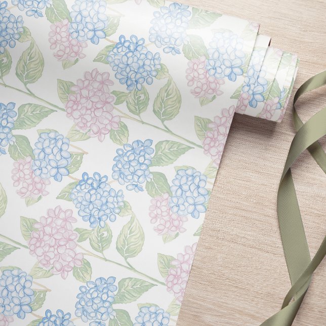 Pastel Floral Hydrangea Wrapping Paper (Creator Uploaded)