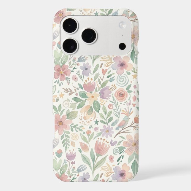 Pastel Floral iPhone 17 Pro Max Cases (Back)