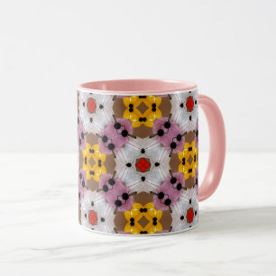 Pastel Floral Kaleidoscope Mug