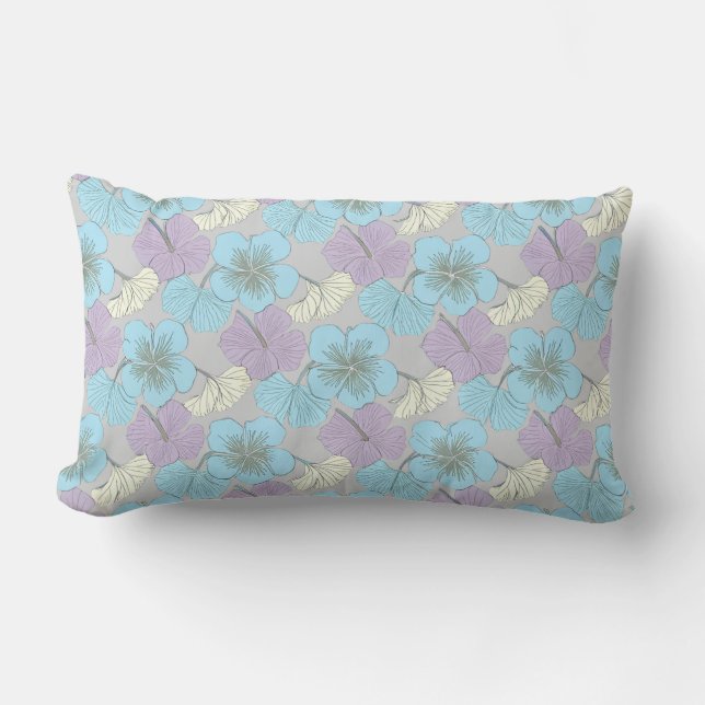 “Pastel Floral Lumbar Pillow" Lumbar Pillow (Front)