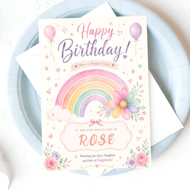 Pastel Floral Magical Birthday Card (Creator Uploaded)