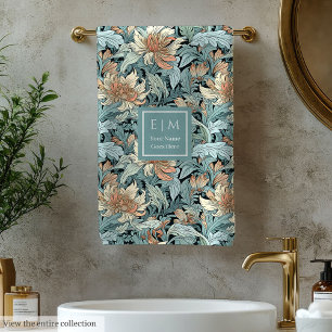 Pastel Floral Morris Inspired Bath Towel