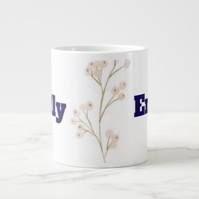 Pastel Floral Mug | Personalized with Your Name (Front)