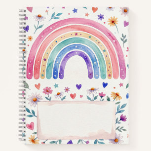 Pastel Floral Name Notebook