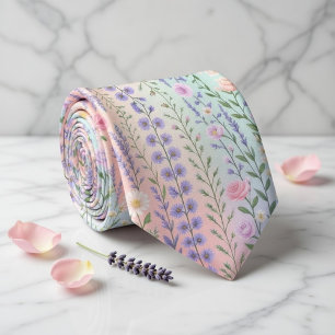 Pastel Floral Neck Tie