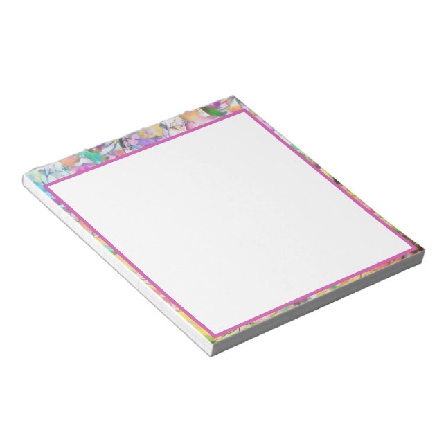 Pastel floral notepad (Angled)