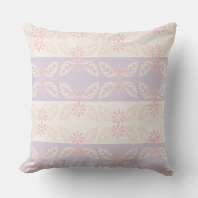 Pastel Floral  Outdoor Pillow (Front)
