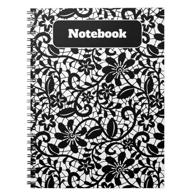 Pastel Floral Pattern Aesthetic Notebook  (Front)
