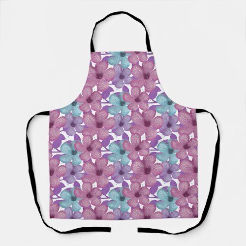Pastel Floral Pattern Apron