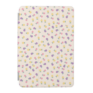 Pastel Floral Pattern – Cute Yellow, Pink & Purple iPad Mini Cover