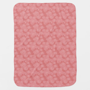 Pastel Floral Pattern   Elegant Dusty Rose Baby Blanket