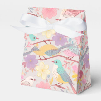 Pastel floral pattern favor boxes