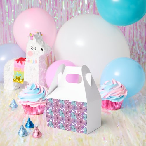 Pastel Floral Pattern Favor Boxes