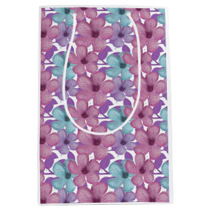 Pastel Floral Pattern Medium Gift Bag