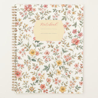 Pastel Floral Pattern Notebook