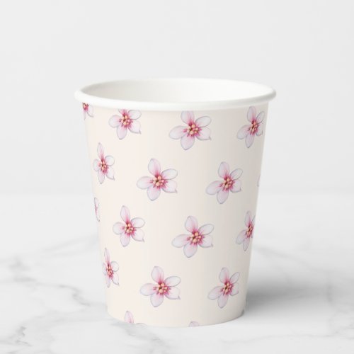 Pastel Floral Pattern Party Paper Cups