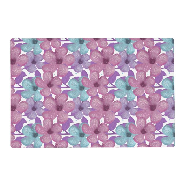 Pastel Floral Pattern Placemat (Front)